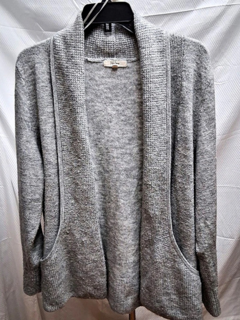Peyton Paradise Gray Open Front Cardigan Size XL Like New